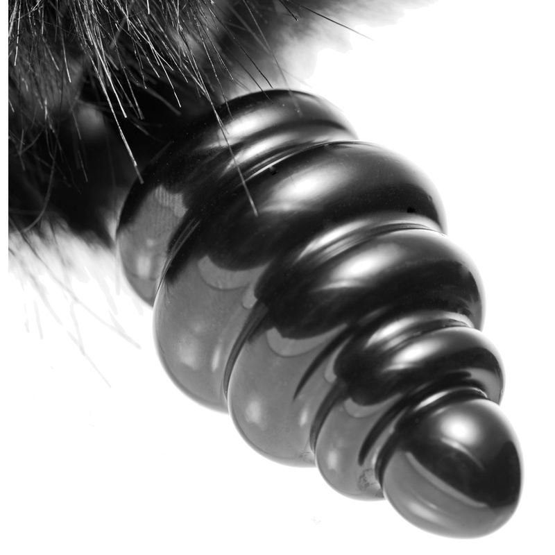Black Bunny Tail Anal Plug-AE563