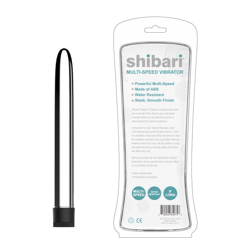 Shibari Multi-Speed Vibrator 9in Silver-SW-0756-SIL
