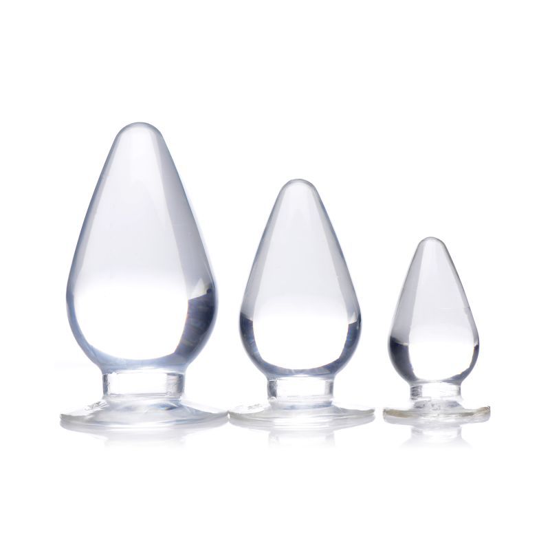 Triple Cones 3 Pc Anal Plug Set Clear-AG457-CLR