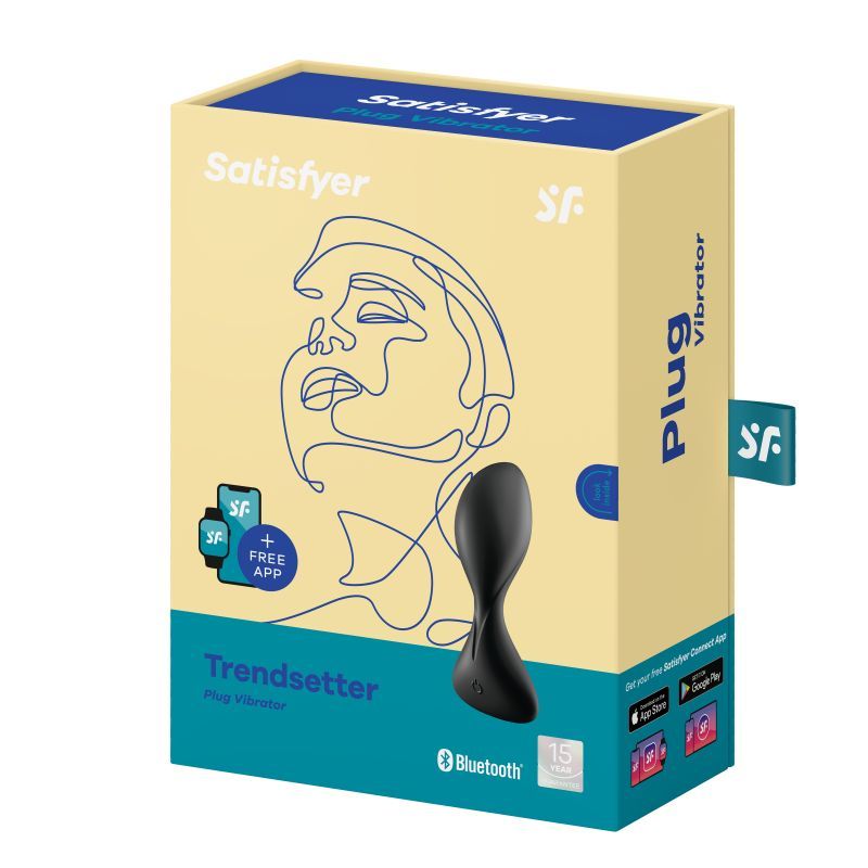 Satisfyer Trendsetter Connect App Vibrating Anal Plug Black-4006819