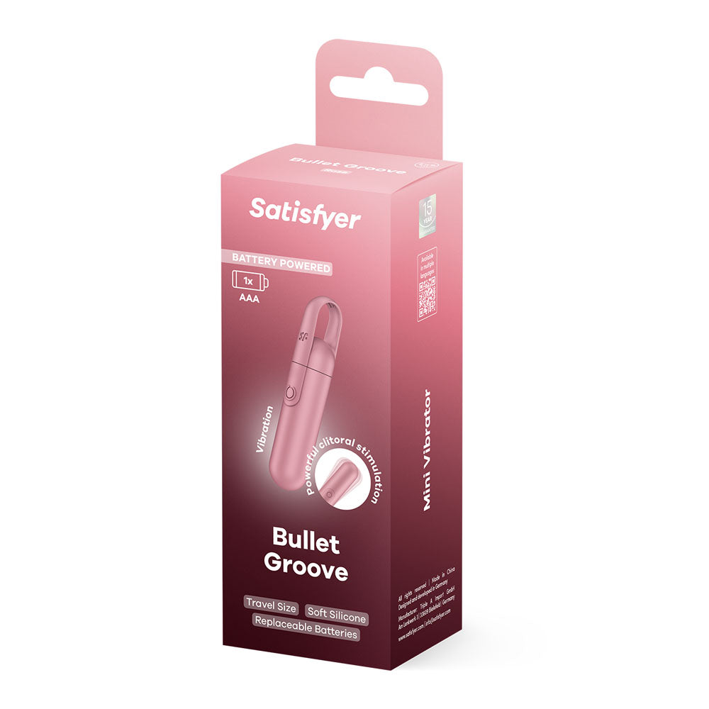 Satisfyer Bullet Groove - Battery Series - Rose Pink 9.8 cm Bullet - 4083698