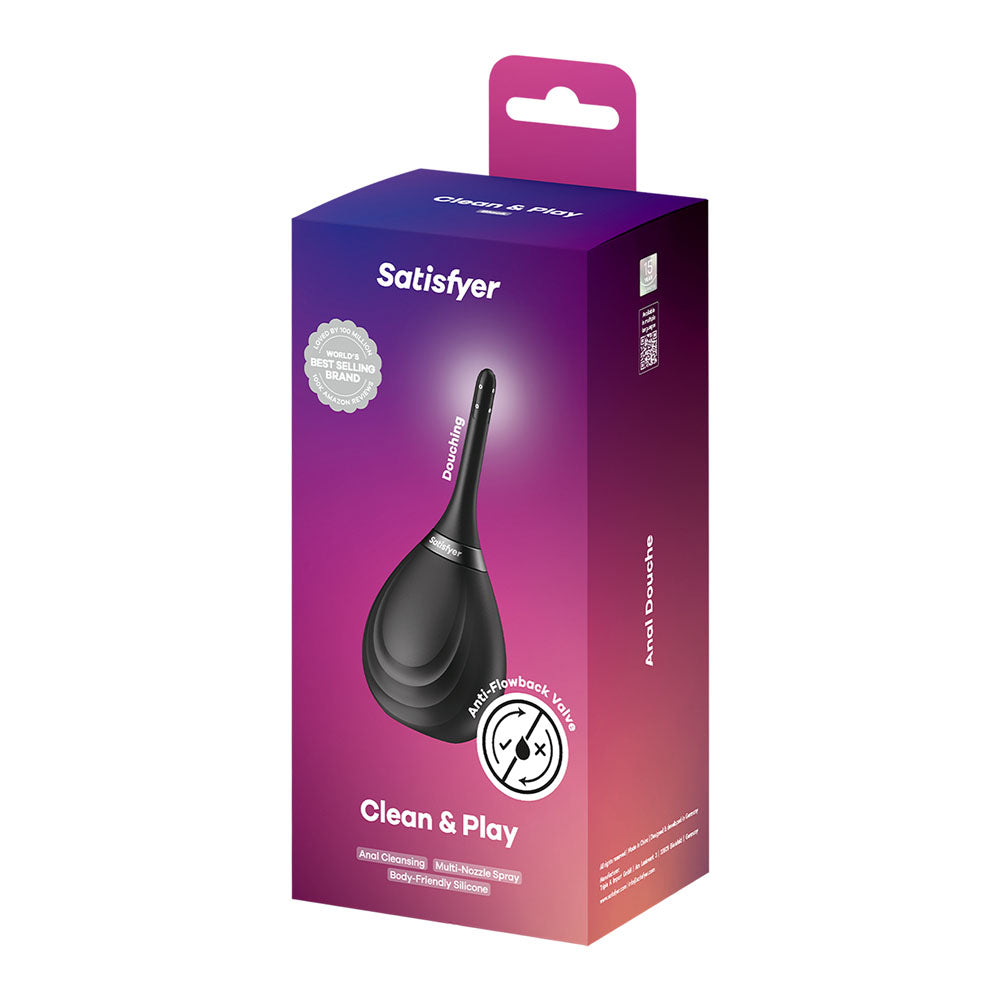 Satisfyer Clean & Play - Black Unisex Douche - 4083926