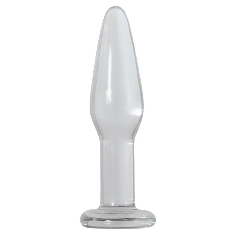 Adam & Eve Glass Anal Training Trio - Clear Glass Butt Plugs - Set of 3 Sizes-896F 2400