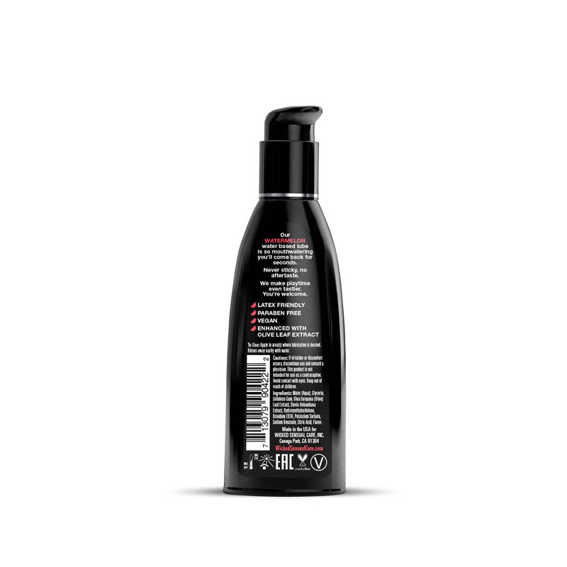 Wicked Aqua Watermelon - Watermelon Flavoured Water Based Lubricant - 60 ml (2 oz) Bottle-90422