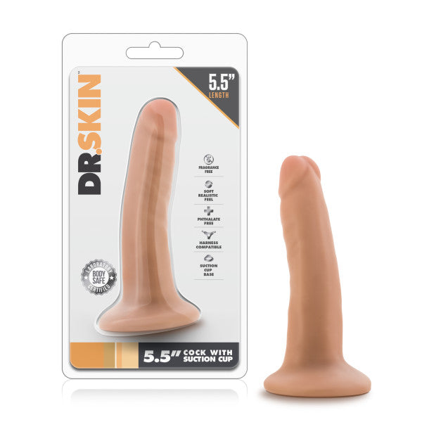 Dr. Skin 5.5 Cock with Suction Cup - Flesh 14 cm (5.5) Dong
