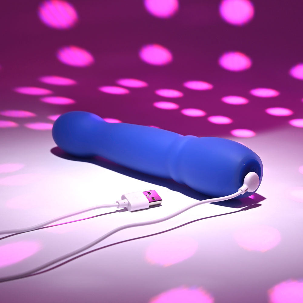 Evolved DISCO DIVA - Blue 20.9 cm USB Rechargeable Light Up Vibrator-EN-RS-6169-2