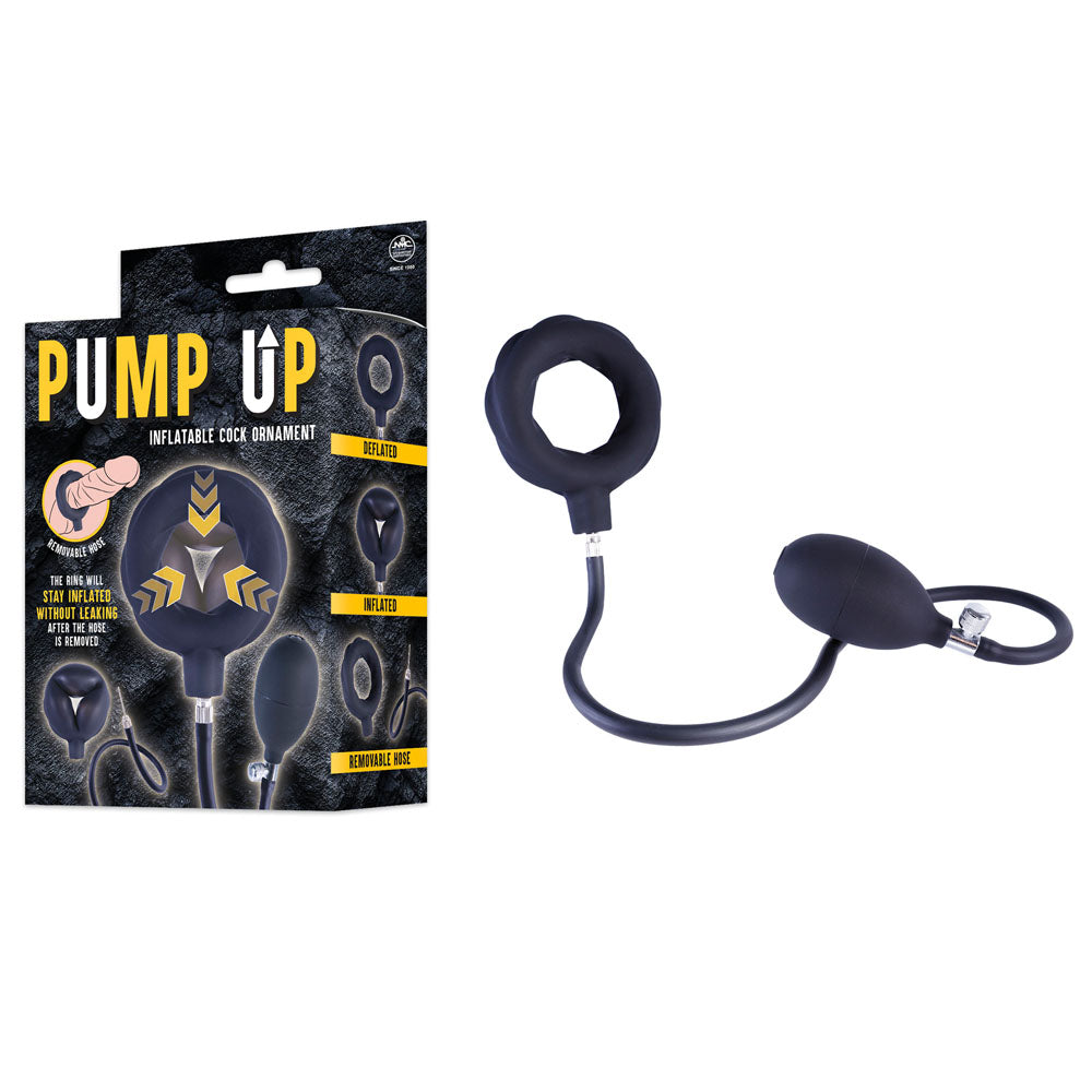 Pump Up - Black Inflatable Cock Ring - FNR050A000-010