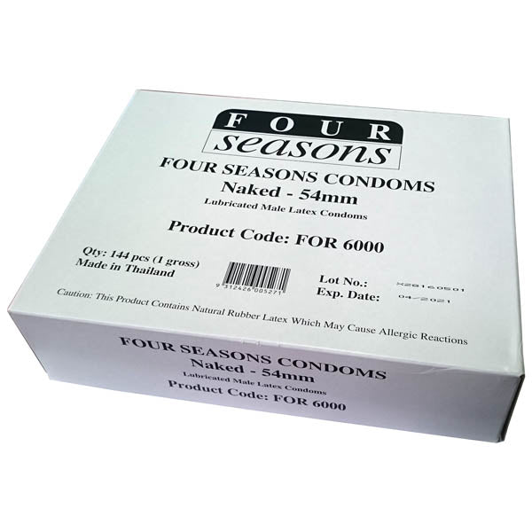 Four Seasons Naked Classic Condoms - Bulk Box of 144-FOR6000