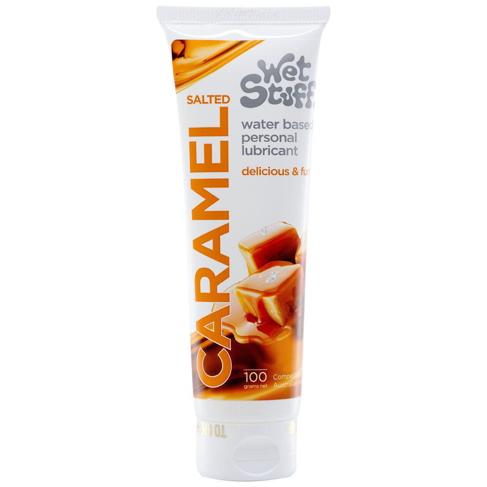 Wet Stuff Salted Caramel - 100g Tube - Salted Caramel Flavoured Water Based Lubricant - 100 gram Tube-GW40226