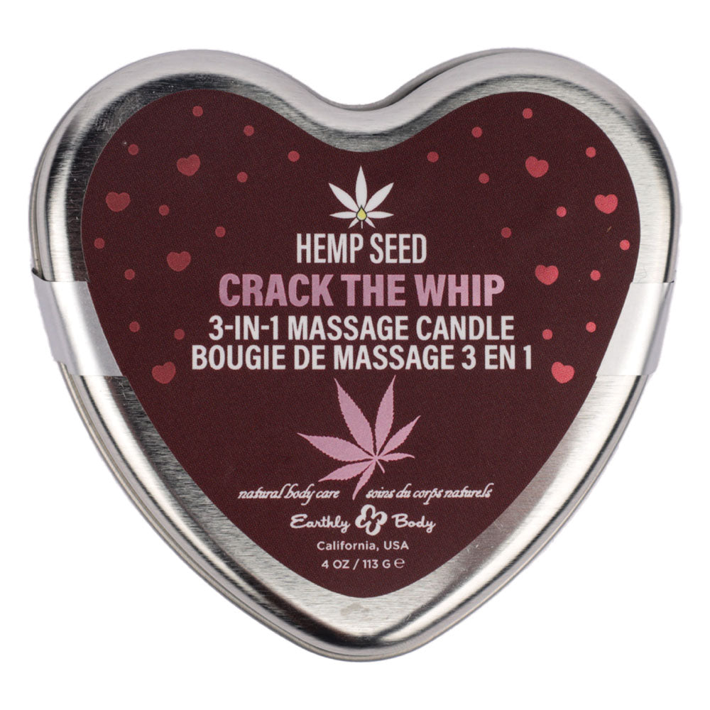 EB Hemp Seed 3 in 1 Massage Heart Candle - Crack The Whip