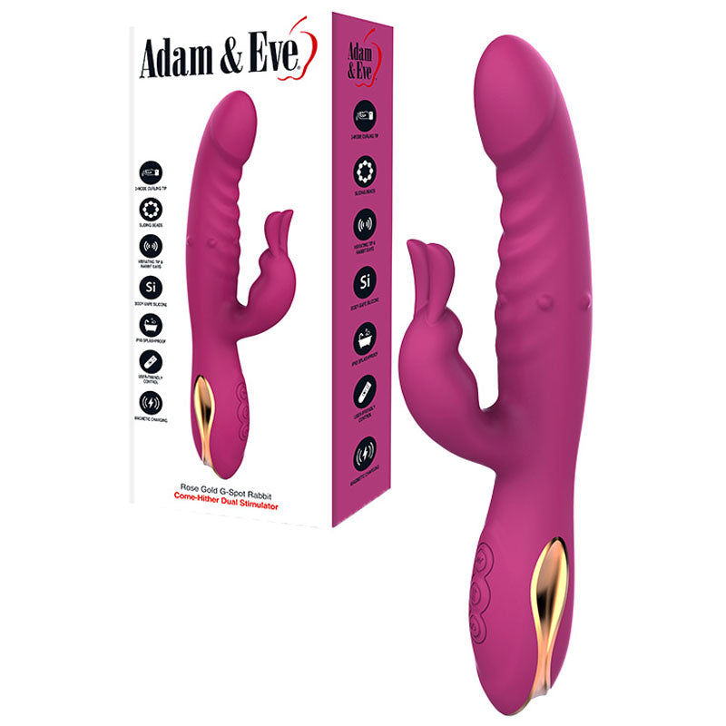 Adam & Eve ROSE GOLD G-SPOT RABBIT - Purple 22.5 cm Vibrator