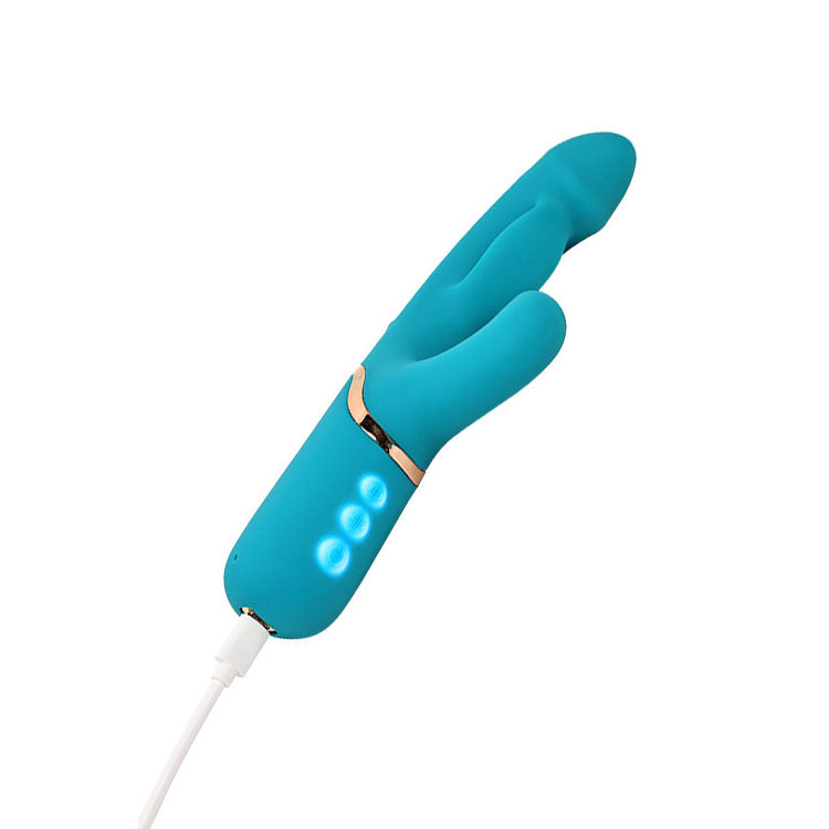 Adam & Eve SIRENS EMBRACE - Teal 24 cm USB Rechargeable Inflatable Rabbit Vibrator - L493 4000