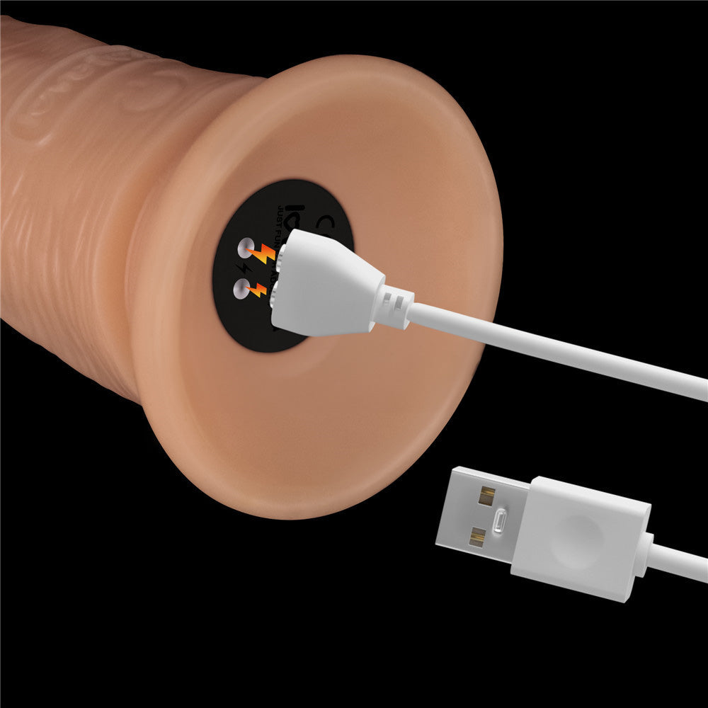 7 Inch Power Basics - Flesh 18 cm USB Rechargeable Vibrating Dong-LV111201