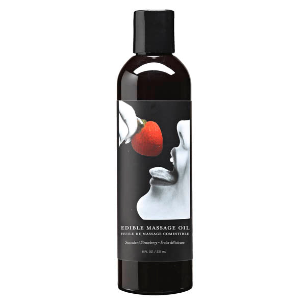 Succulent Strawberry Flavored Edible Massage Oil - 237 ml