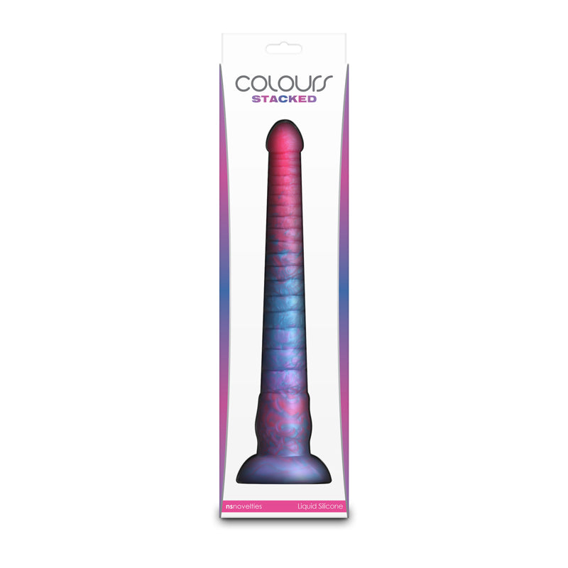 Colours Stacked - 12 Dildo - Pink/Blue - Pink/Blue 30.6 cm Fantasy Dildo-NSN-0412-22