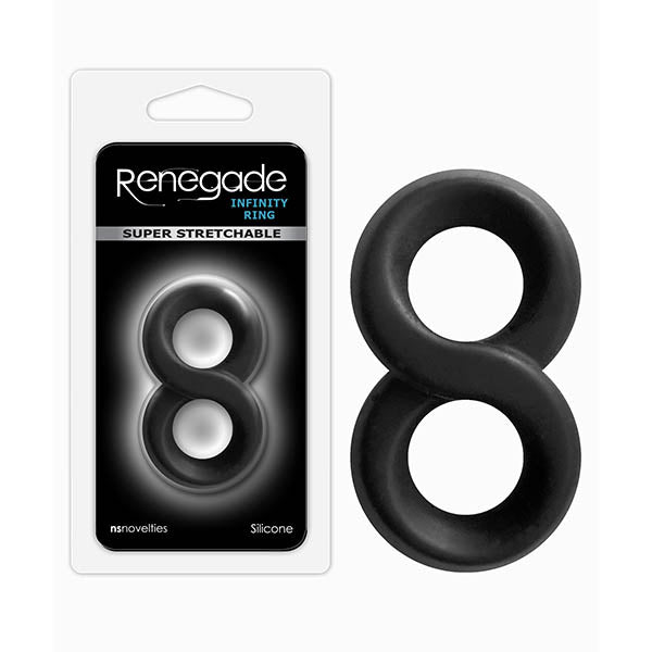 Renegade Infinity Ring - Black Cock & Ball Ring
