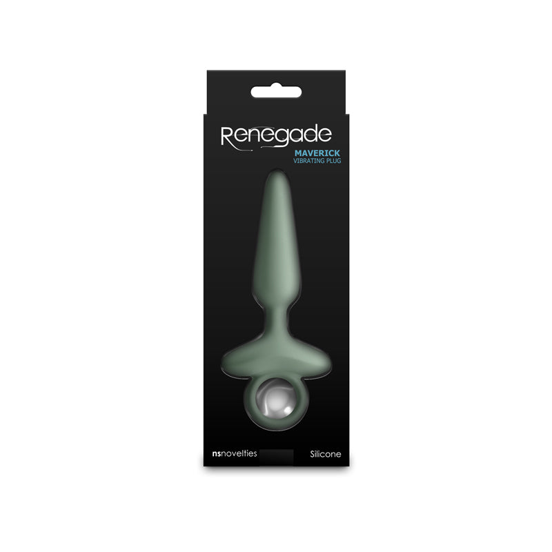 Renegade Maverick - Sage - Green 15 cm USB Rechargeable Vibrating Butt Plug-NSN-1132-48