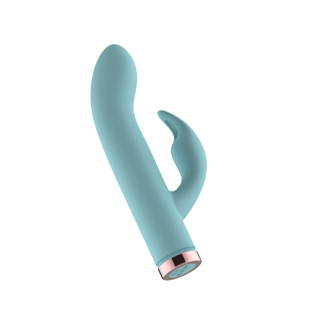 Passion Play Silicone Rabbit Vibrator - Blue USB Rechargeable Mini Rabbit Vibrator - PP0117-2