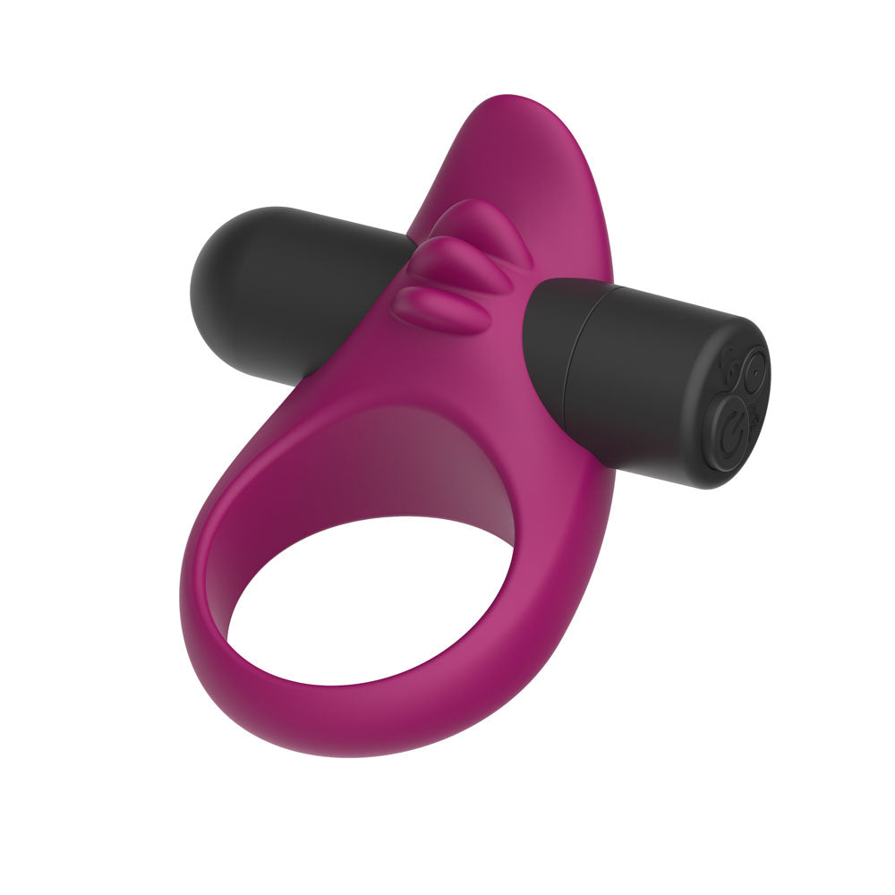 Passion Play Silicone Vibrating Cockring - Purple USB Rechargeable Vibrating Penis Ring - PP0247