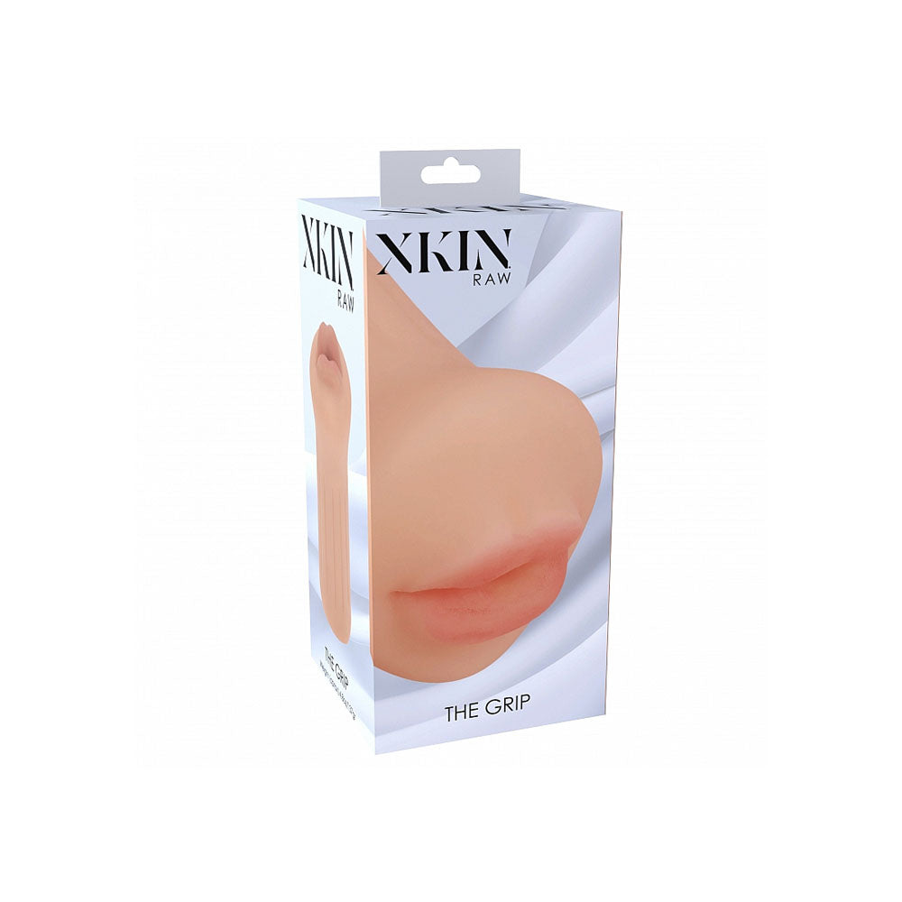 XKIN Raw - The Grip - Flesh 12 cm Mouth Stroker - XKN003FLE