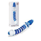 Adam & Eve Twisted Love Glass Dildo - Clear/Blue 24 cm (9.5) Double Ended Glass Dong-012U 0000