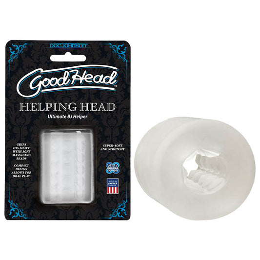 GoodHead Helping Head - Clear 5 cm Stroker Sleeve for Oral Pleasure
