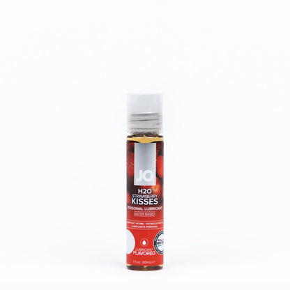 JO H2O Strawberry Kisses Lube - 30 mL - Strawberry Flavoured Water Based Lubricant - 30 ml Bottle-10118