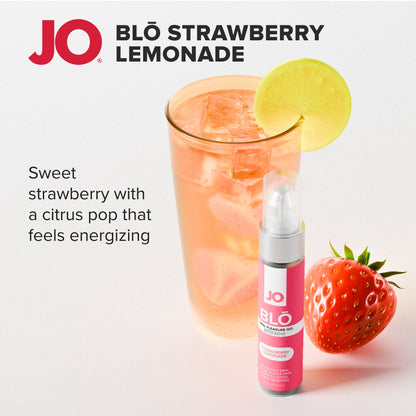 JO Blo Strawberry Lemonade - Strawberry Lemonade Flavoured Oral Pleasure Gel - 30 ml Bottle - 10153