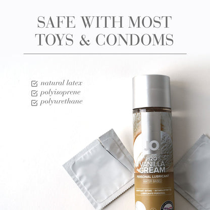 JO H2O Vanilla Cream Lube - 30 mL - Vanilla Flavoured Water Based Lubricant - 30 ml Bottle-10384