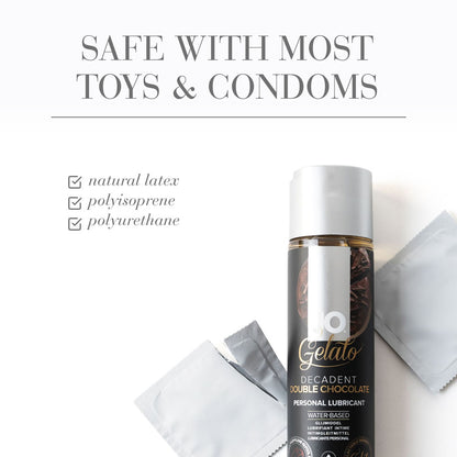 JO Gelato Decadent Double Chocolate Lubricant - 30 mL - Chocolate Flavoured Water Based Lubricant - 30 ml Bottle-10589