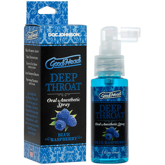 GoodHead Blue Raspberry Deep Throat Spray - 59 ml Bottle