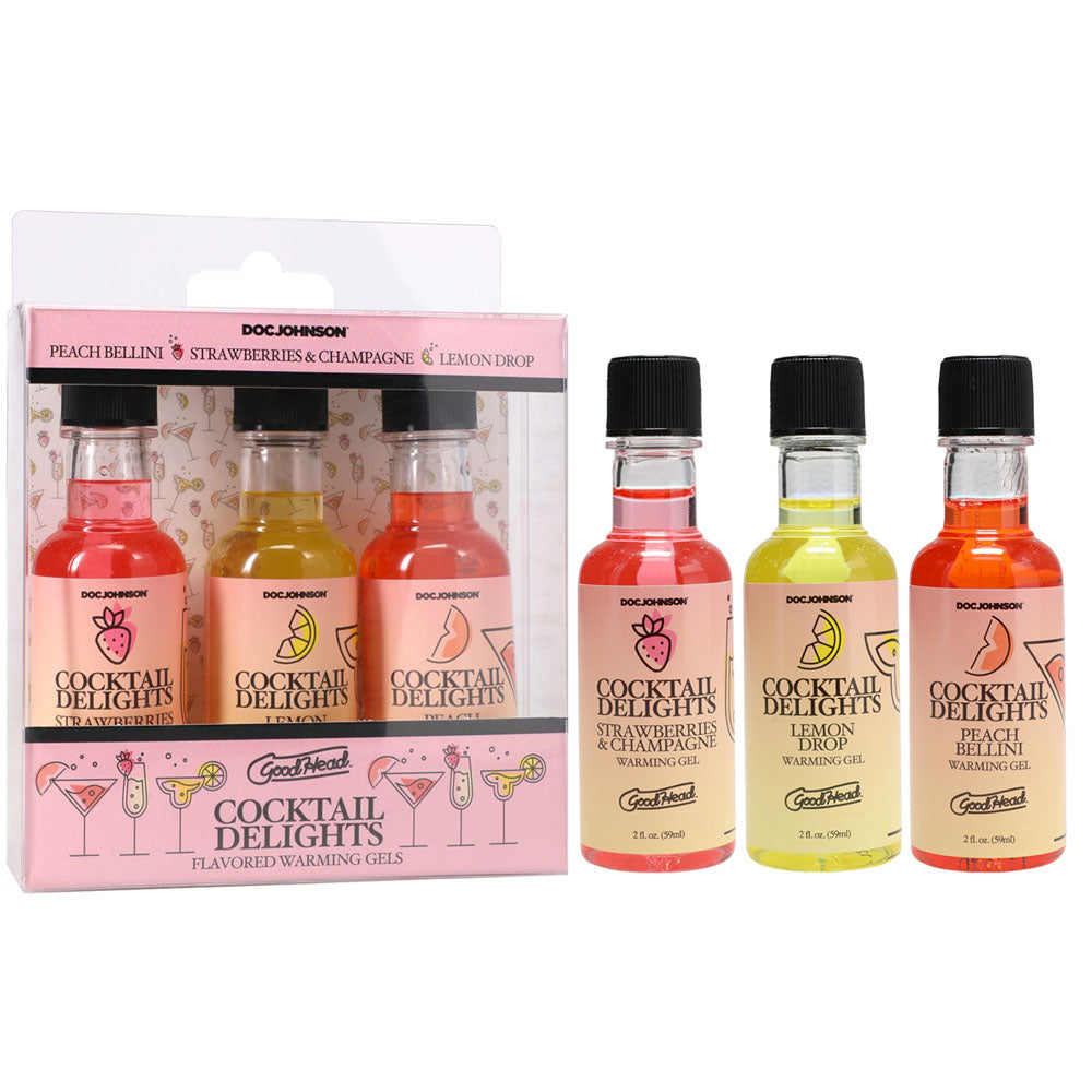 GoodHead Cocktail Delights - Flavoured Warming Oral Sex Gels - 59 ml Bottles - Set of 3-1363-60-BX