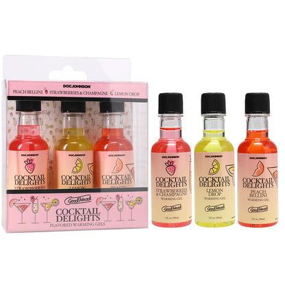 GoodHead Cocktail Delights - Flavoured Warming Oral Sex Gels - 59 ml Bottles - Set of 3-1363-60-BX