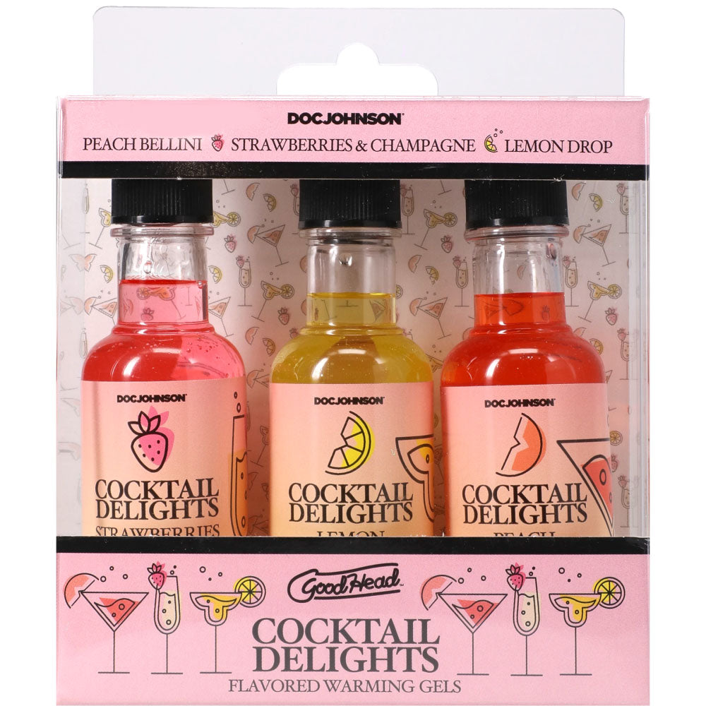 GoodHead Cocktail Delights - Flavoured Warming Oral Sex Gels - 59 ml Bottles - Set of 3-1363-60-BX