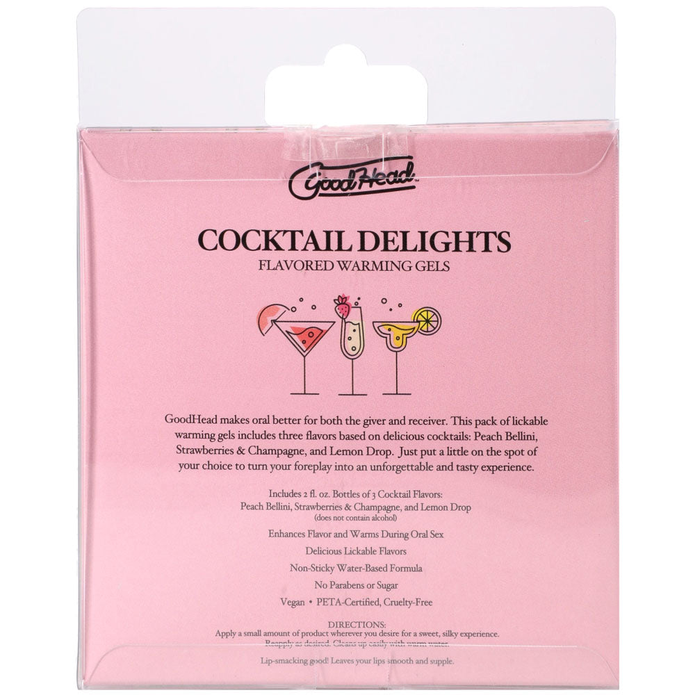 GoodHead Cocktail Delights - Flavoured Warming Oral Sex Gels - 59 ml Bottles - Set of 3-1363-60-BX