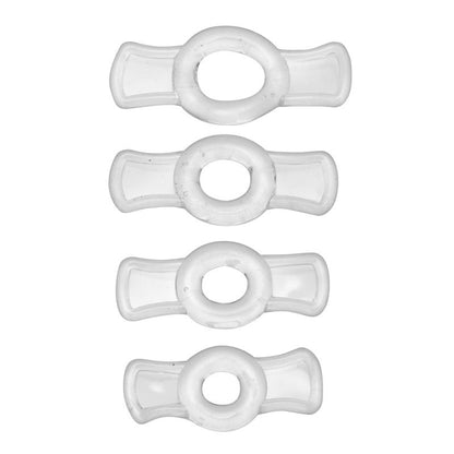 Endurance Clear 4 Ring Penis Set-AD314
