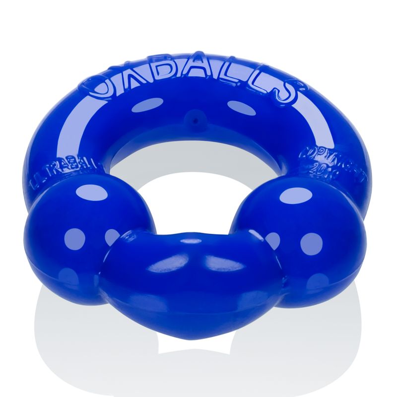 Ultraballs 2 Pk Cockring Black And Police Blue-OX-3010-BLK/PLC