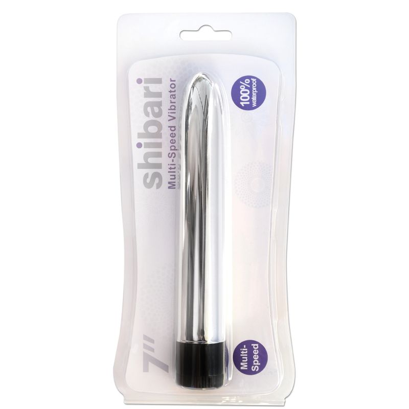 Shibari Multi-Speed Vibrator 7in Silver-VIB7-SILV