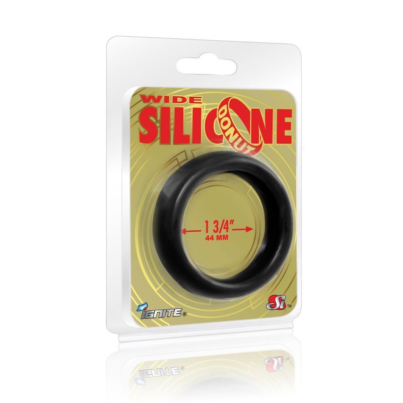 Wide Donut Black Cock Ring 44mm-SI-95130