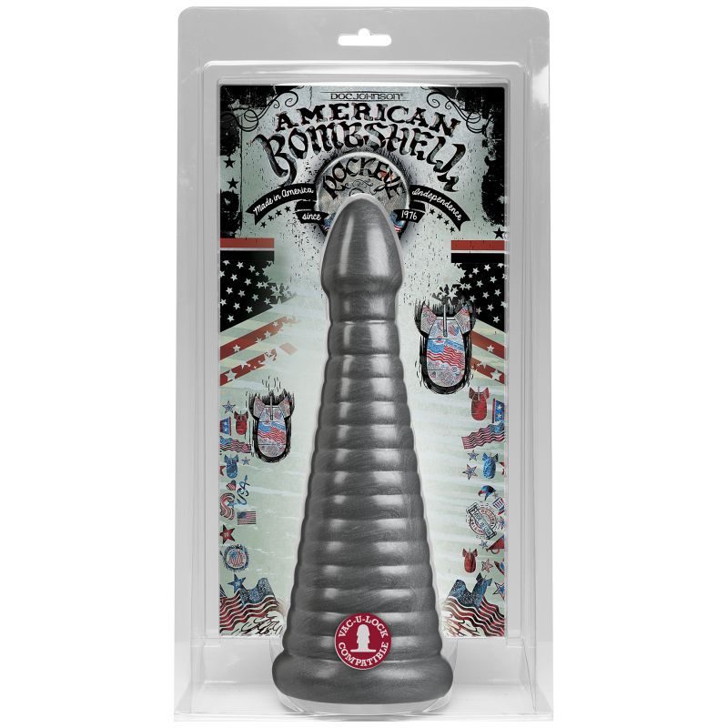 Rockeye 11in Anal Dildo Gun Metal-0270-38-CD