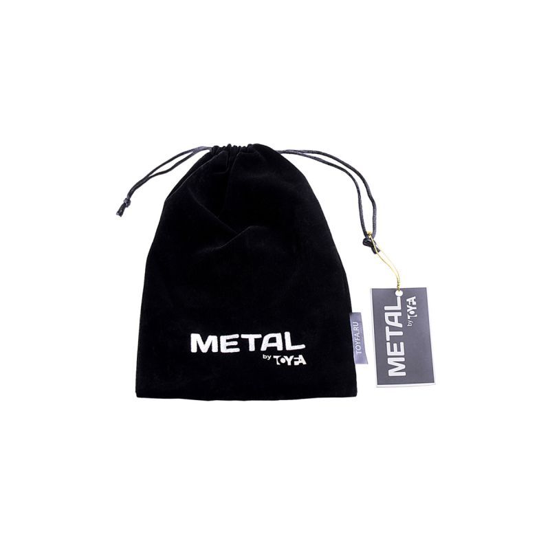 Silver Metal Anal Plug Small w Black Tail-712025-5