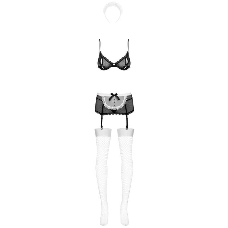 Maidme Set 5 Pc-0185-BLK-S/M