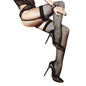 Fishnet Thigh High w Back Seam-BAD2001-BLK