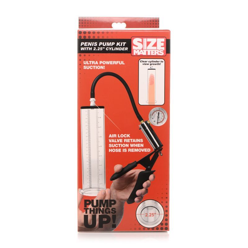 Penis Pump Kit with 2.25" Cylinder-AG673-225-CLR