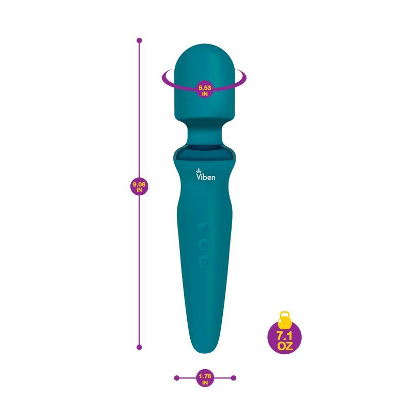 Viben Fierce Rechargeable Wand Massager Ocean-VB-7002-AQUA
