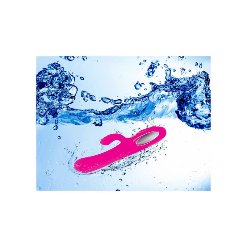 Viben Hypnotic Thrusting Rabbit Vibe w Swinging Clit Stim Hot Pink-VB-66107
