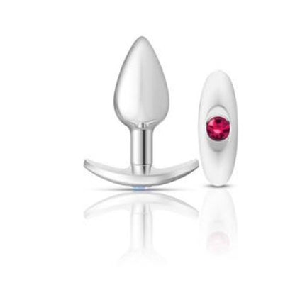 Cheeky Charms Silver Anchor Butt Plug  w Clear and Teal Jewel Kit-VB-CC9141-S