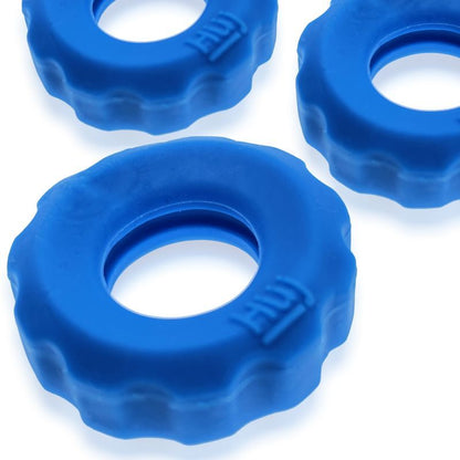 Super Hunkyjunk 3 Pc Cockrings Teal Ice-HUJ-137-TELICE
