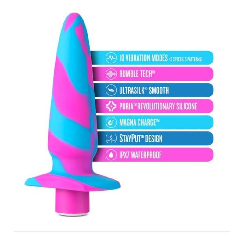 Avant Vibrotize Silicone Mini Anal Vibe Fuchsia-BL-76650