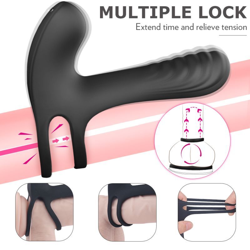 Frank Remote Control Vibrating Penis Shaft and Clit Stim Enhancer-S251-2